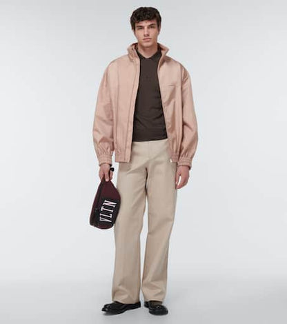 Cashmere and silk polo shirt