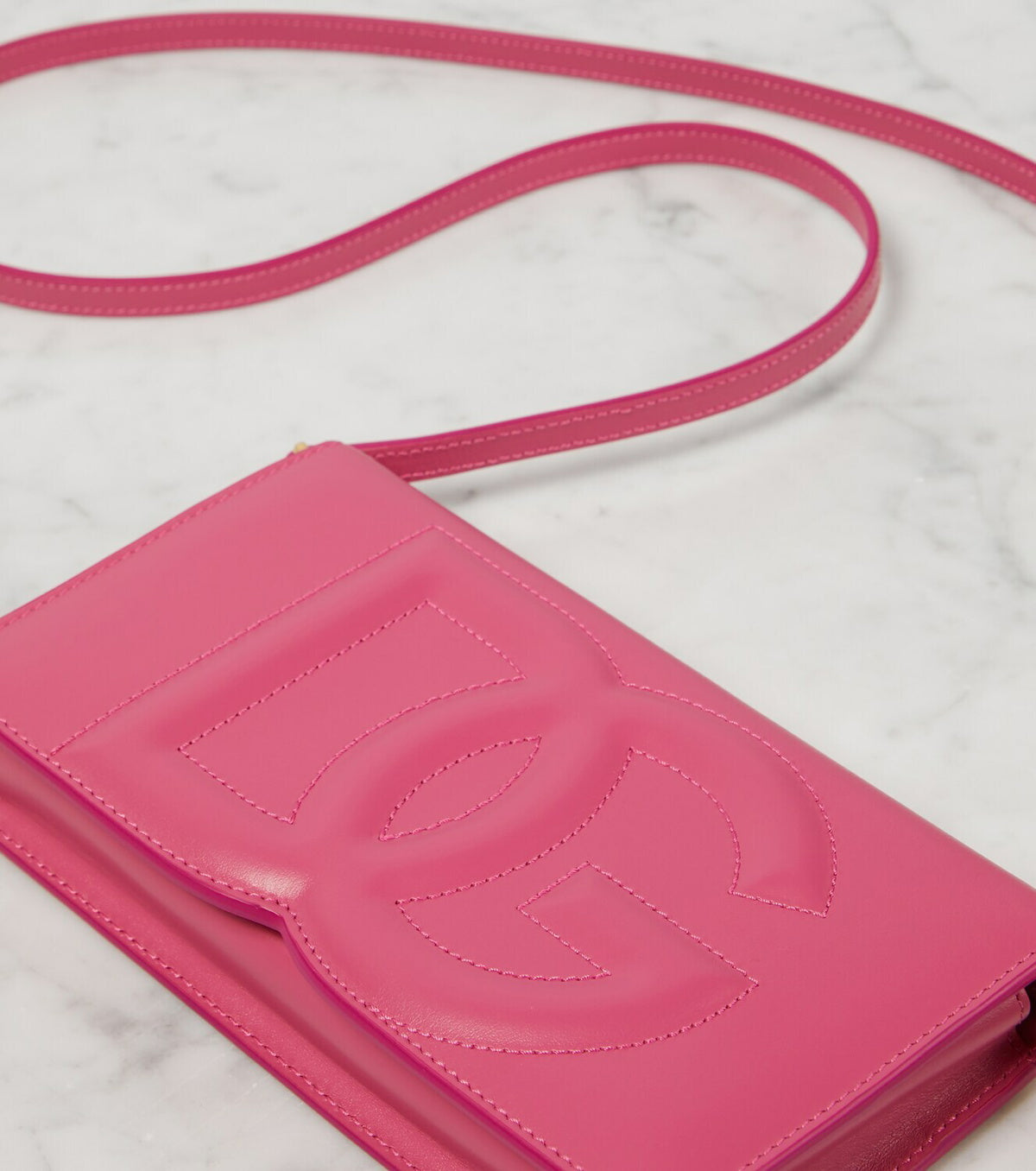DG-logo leather phone bag