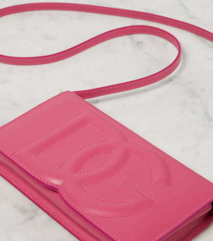 DG-logo leather phone bag