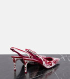 Dolce&Gabbana Printed leather slingback pumps