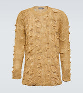 Re-Edition distressed silk and linen sweater