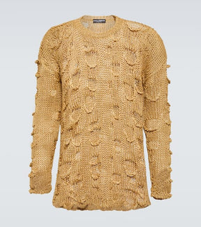 Re-Edition distressed silk and linen sweater