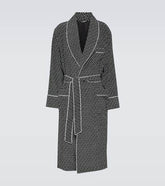 Printed silk robe
