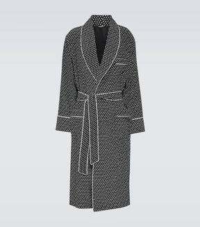 Printed silk robe