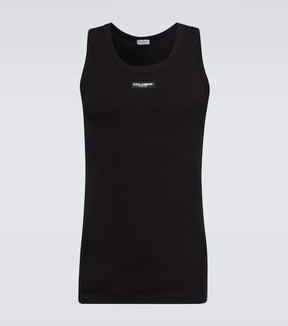 Logo cotton-blend top