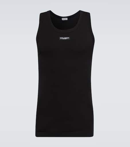 Logo cotton-blend top