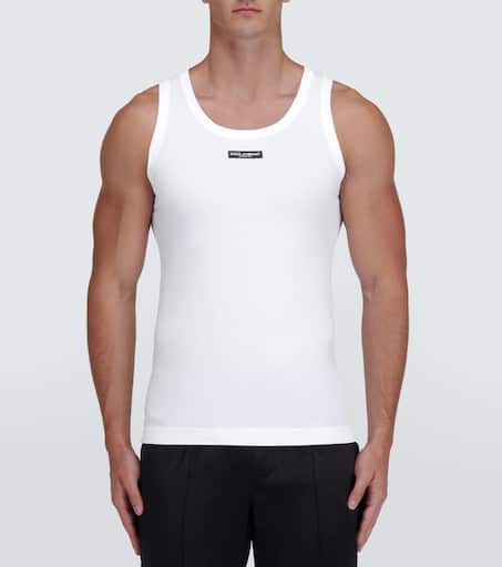 Logo cotton-blend top