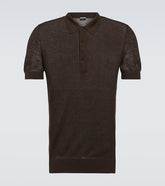 Cotton and silk polo shirt