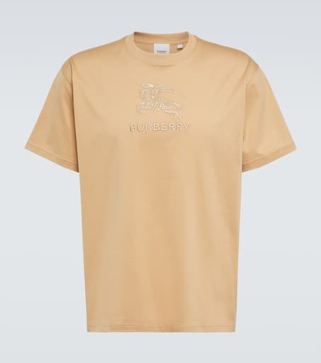 Embroidered cotton jersey T-shirt
