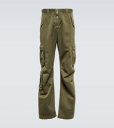 High-rise cotton cargo pants