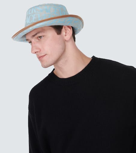 Versace Allover canvas bucket hat