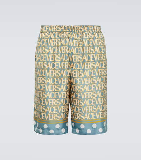 Versace Allover silk shorts