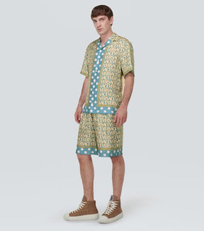 Versace Allover silk shorts