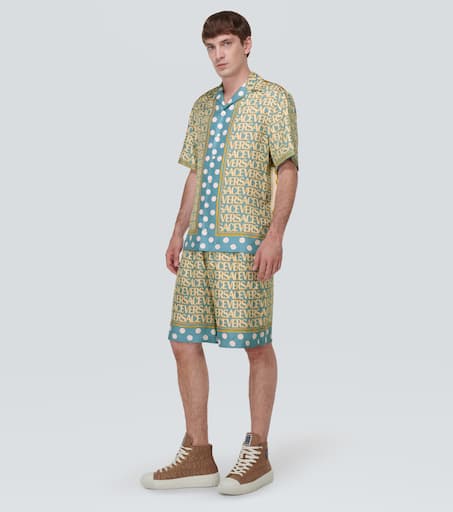 Versace Allover silk shorts