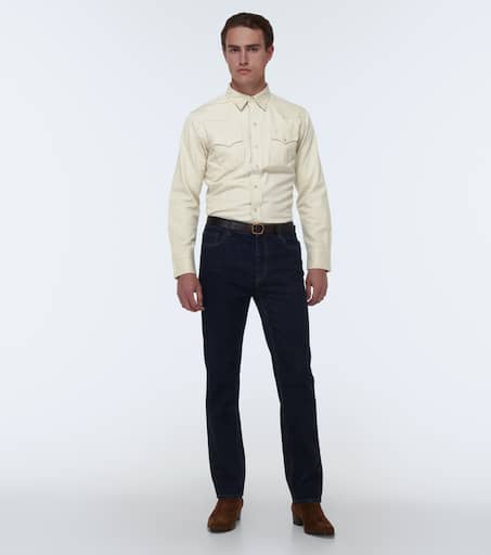 Cotton gabardine shirt