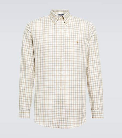 Checked gauze shirt