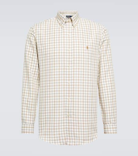 Checked gauze shirt