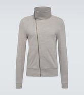 Asymmetric cotton sweatshirt jersey