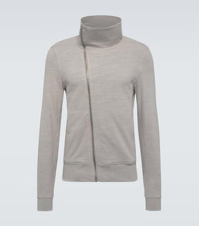 Asymmetric cotton sweatshirt jersey