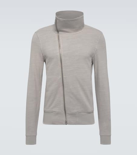Asymmetric cotton sweatshirt jersey