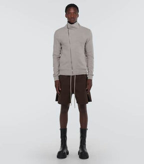 Asymmetric cotton sweatshirt jersey