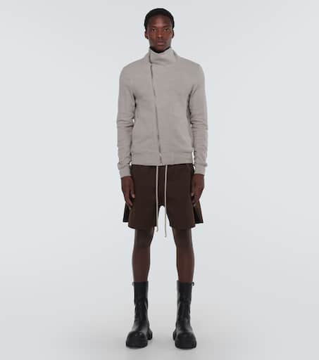 Asymmetric cotton sweatshirt jersey