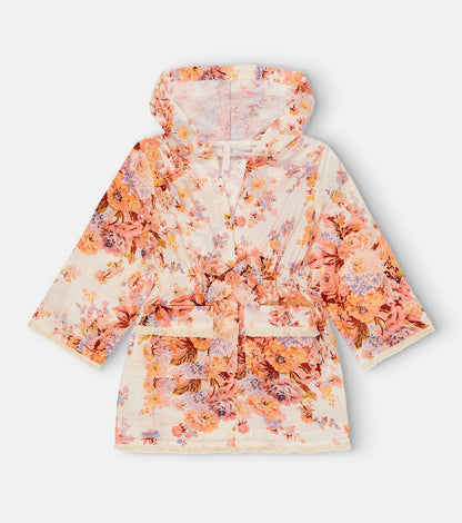 Devi floral cotton robe