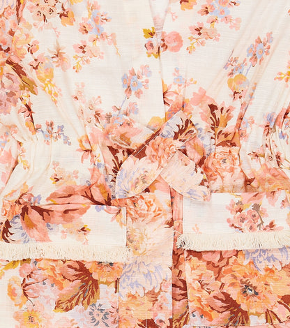 Devi floral cotton robe