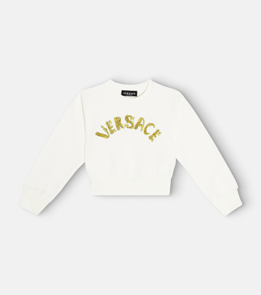 Versace Logo Kids cotton sweatshirt