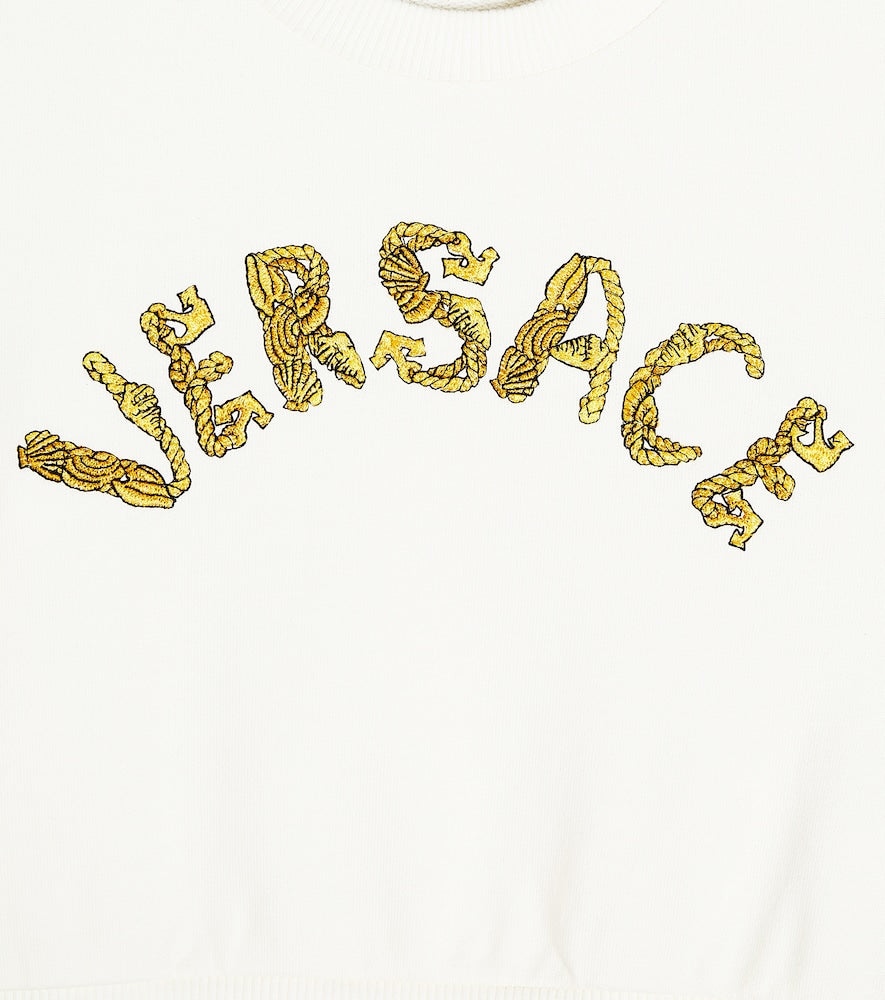 Versace Logo Kids cotton sweatshirt