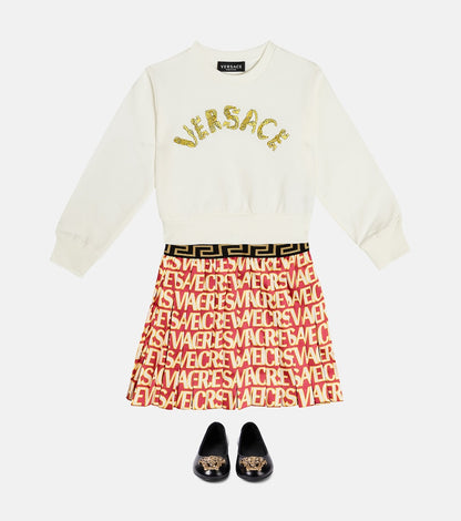 Versace Allover pleated skirt