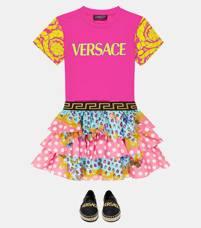 Butterflies printed cotton skirt