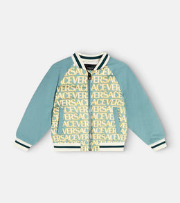 Logo padded bomber jacket