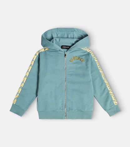 Logo cotton fleece hoodie