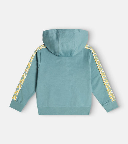 Logo cotton fleece hoodie