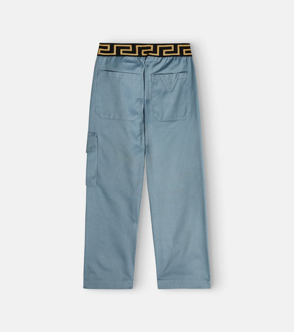 Greca cotton gabardine pants