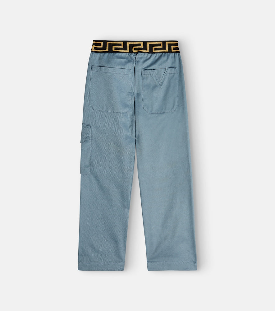 Greca cotton gabardine pants
