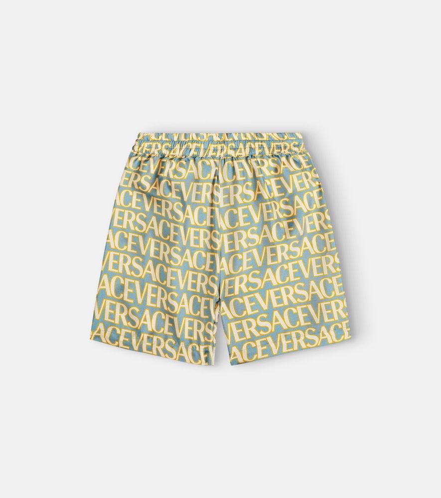 Logo silk twill shorts