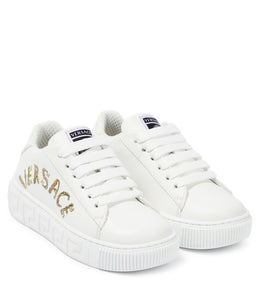 Seashell Baroque leather low-top sneakers