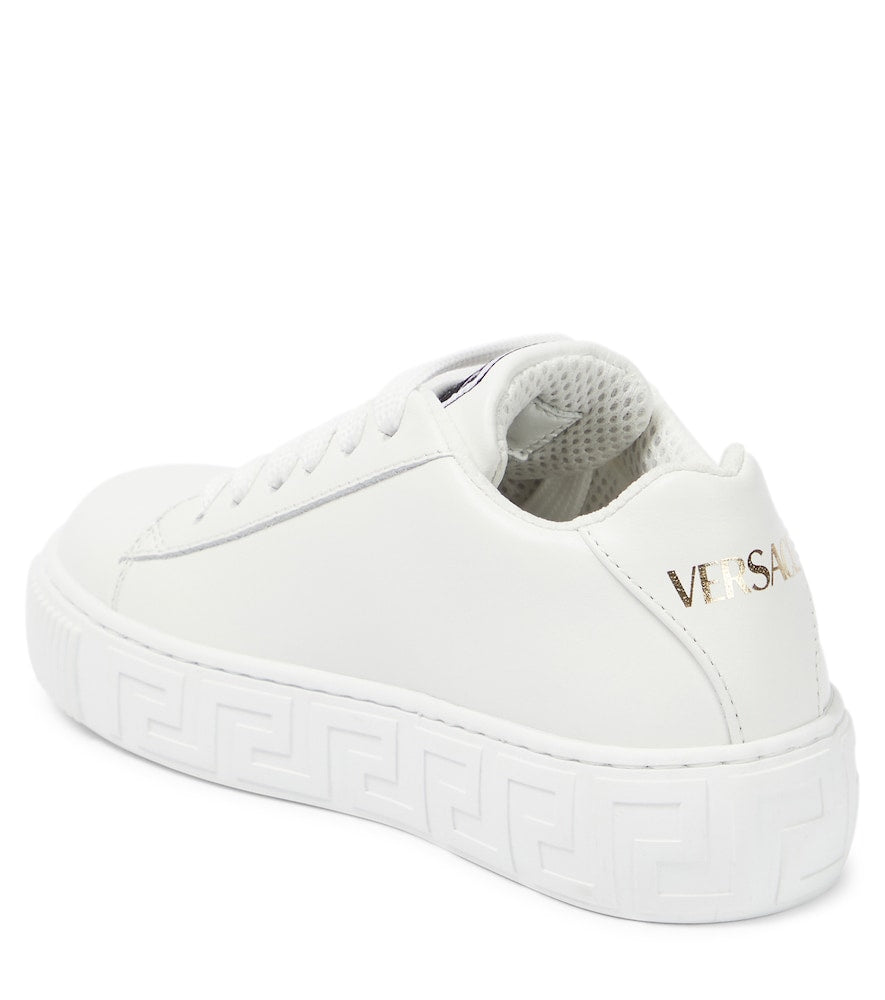 Seashell Baroque leather low-top sneakers