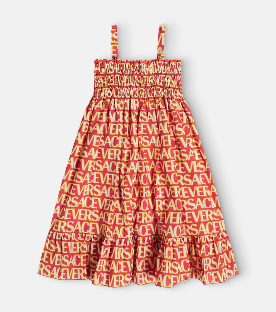 Printed cotton poplin dress