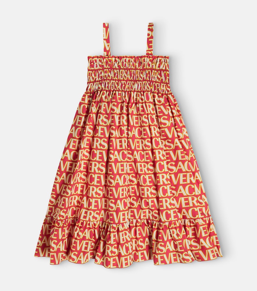 Printed cotton poplin dress