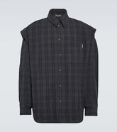 Checked cotton flannel shirt