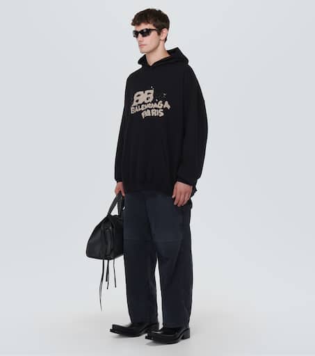 Mid-rise cropped cotton canvas pants