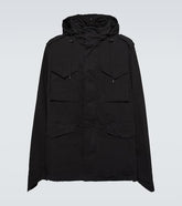 Distressed cotton parka