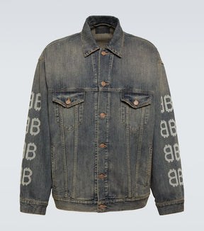 Crypto printed denim jacket