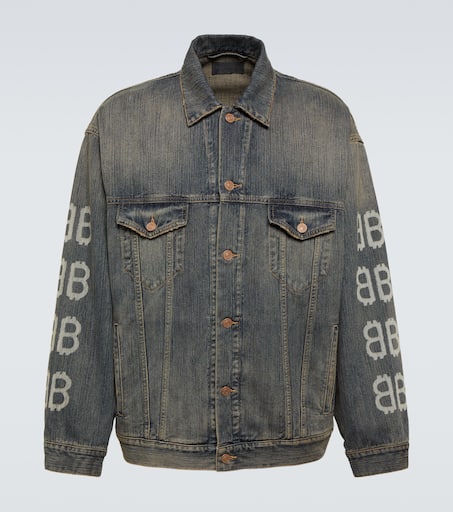 Crypto printed denim jacket