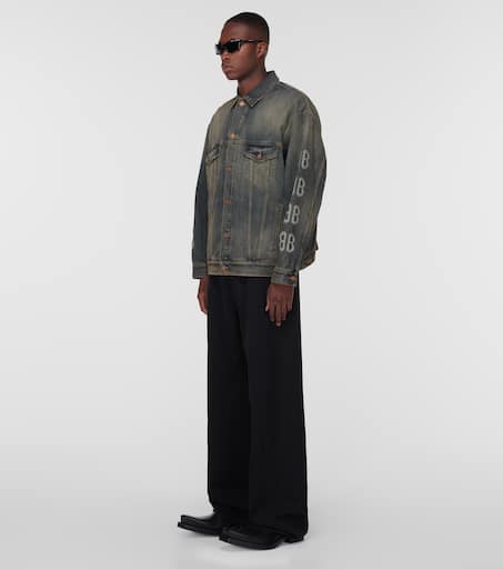 Crypto printed denim jacket