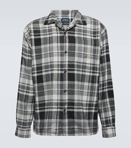 Checked cotton flannel shirt