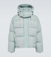 Technical canvas down jacket